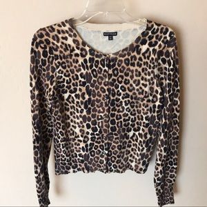 Express Animal Printed Cardigan Size Medium
